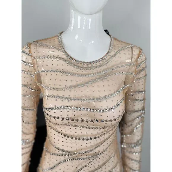Retrofete Raes Sheer Embellished Long Sleeve Size Small - Picture 15 of 17